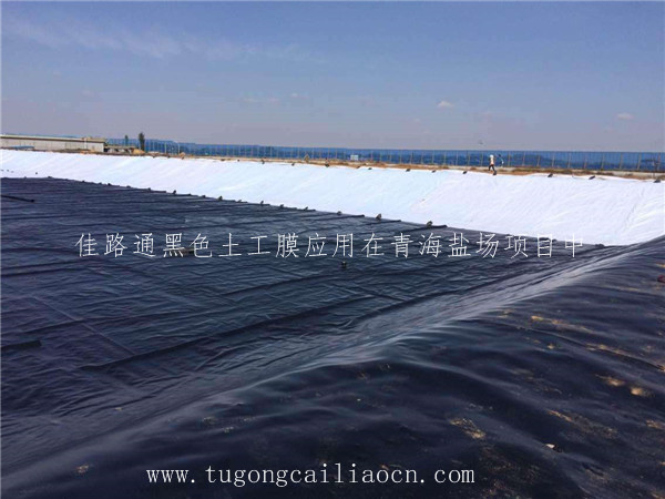 黑色土工膜用在青海鹽場