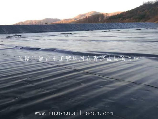 黑色土工膜用在青海鹽場