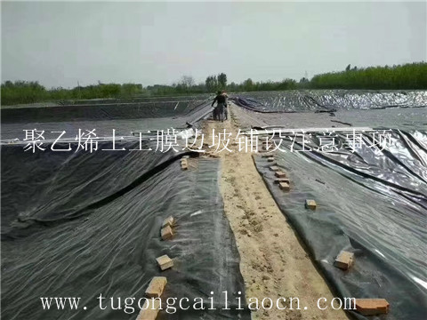 聚乙烯土工膜邊坡鋪設(shè)