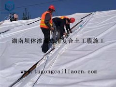 湖南壩體滲漏選用復(fù)合土工膜施工